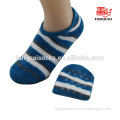 WSP-64China manufacturer moisture non slip spa sock/Bule Stripe Indoor Non-skid Women Socks